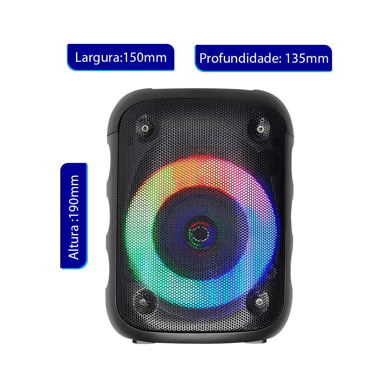 Caixa de som Portátil RGB - XDG-97
